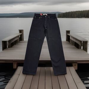 Levis 550 Relaxed Tapered Jeans Mens Mis-tag 36 Measure 33x32 Black Cotton Denim